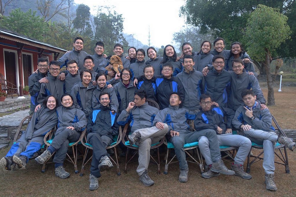 DSP Lim (far right, second row) also underwent leadership training in Nepal. PHOTO: CNB