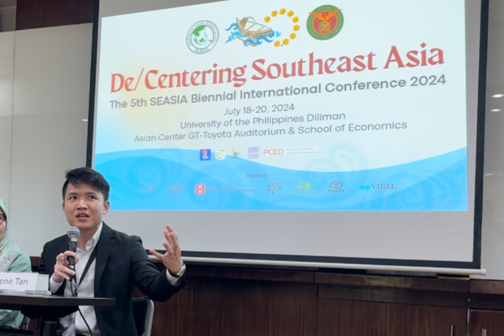iseas research officer eugene tan presenting at the 5th seasia biennial international conference 2024 at the university of the philippines