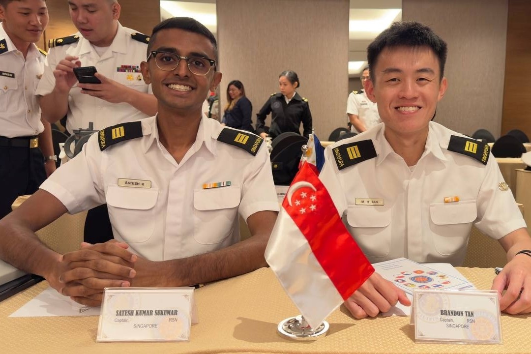 captain satesh kumar representing republic of singapore navy at 11th asean navy young officers interaction organised by the phillipine navy