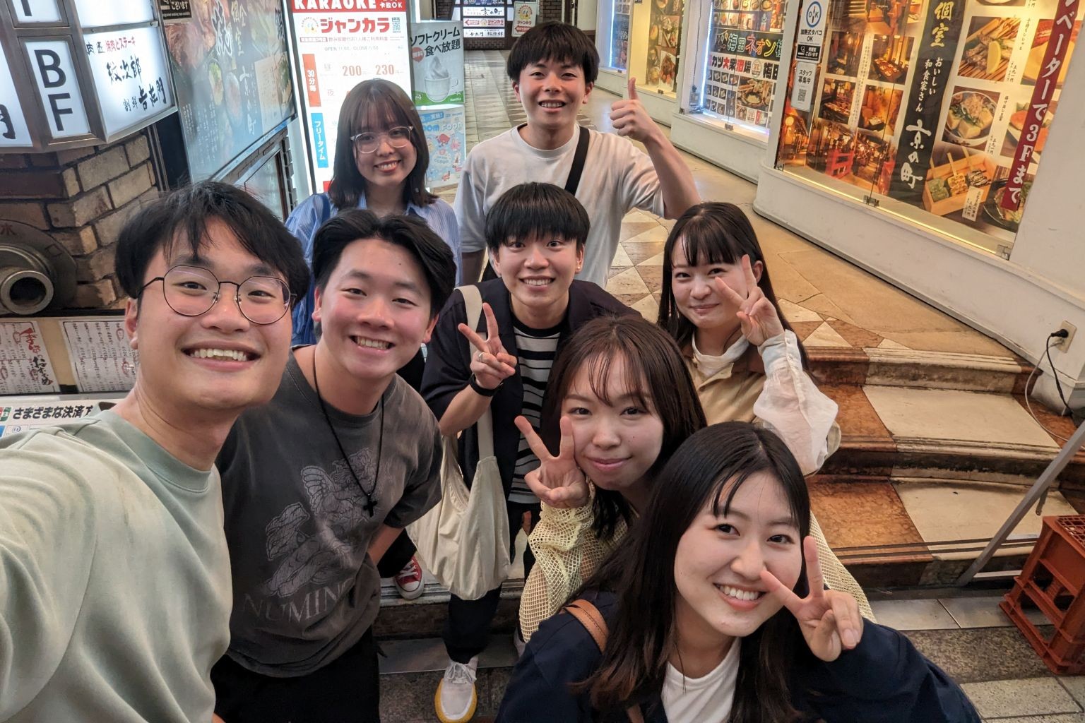 Brian Chew (second from left), recipient of the MOE Teaching Scholarship and scholar in the NTU-NIE Teaching Scholars Programme, with his fellow teachers during his international practicum in Osaka, Japan.