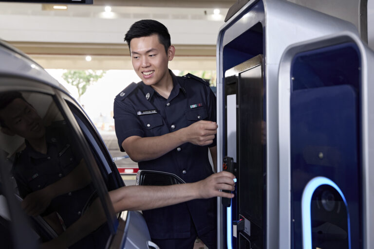 ICA officer Aloysius Thum helped to design and test the QR-code clearance system that is currently being used at Woodlands Checkpoint.