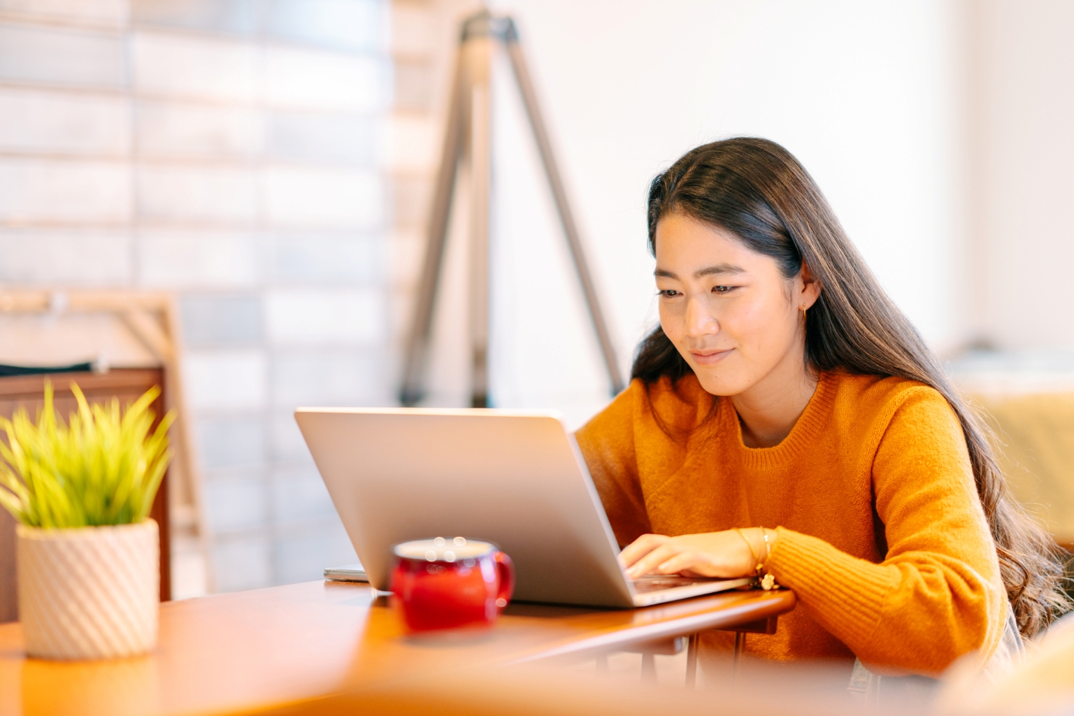 young student searching for scholarships in singapore